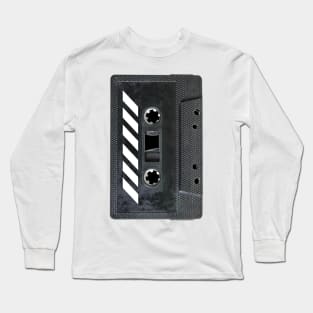 Black And White 1980s Cassette Tape Long Sleeve T-Shirt